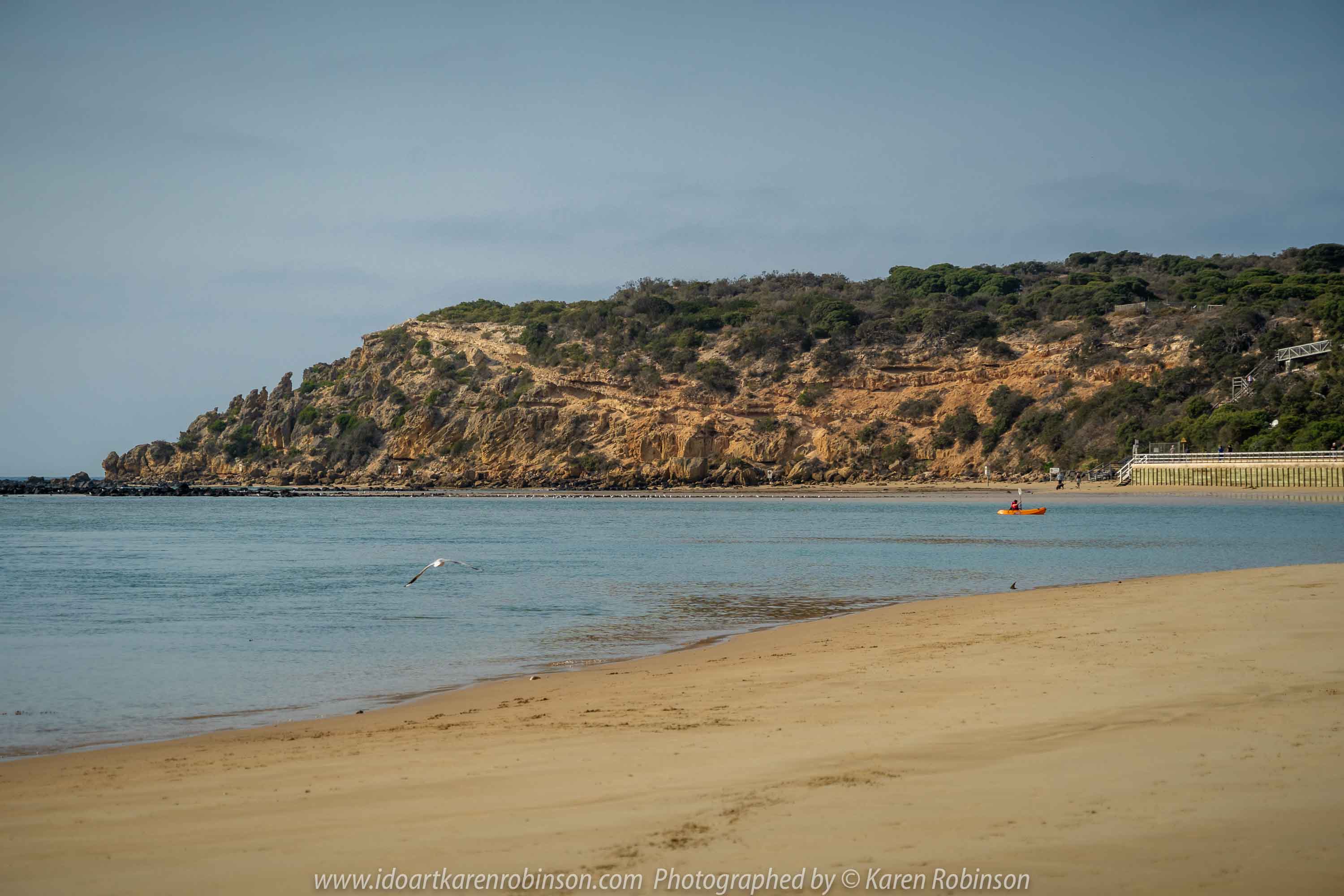 Barwon Heads, Victoria - Australia 'Sunrise at the Beachfront' Photographed by Karen Robinson March 2019 Comments - A beautiful morning with hubby visiting the area of Barwon Heads and some surrounding areas photographing the sunrise, the ocean beach and local native birdlife. Photograph featuring views of Ocean Grove Beach at the mouth of the Barwon Heads River.