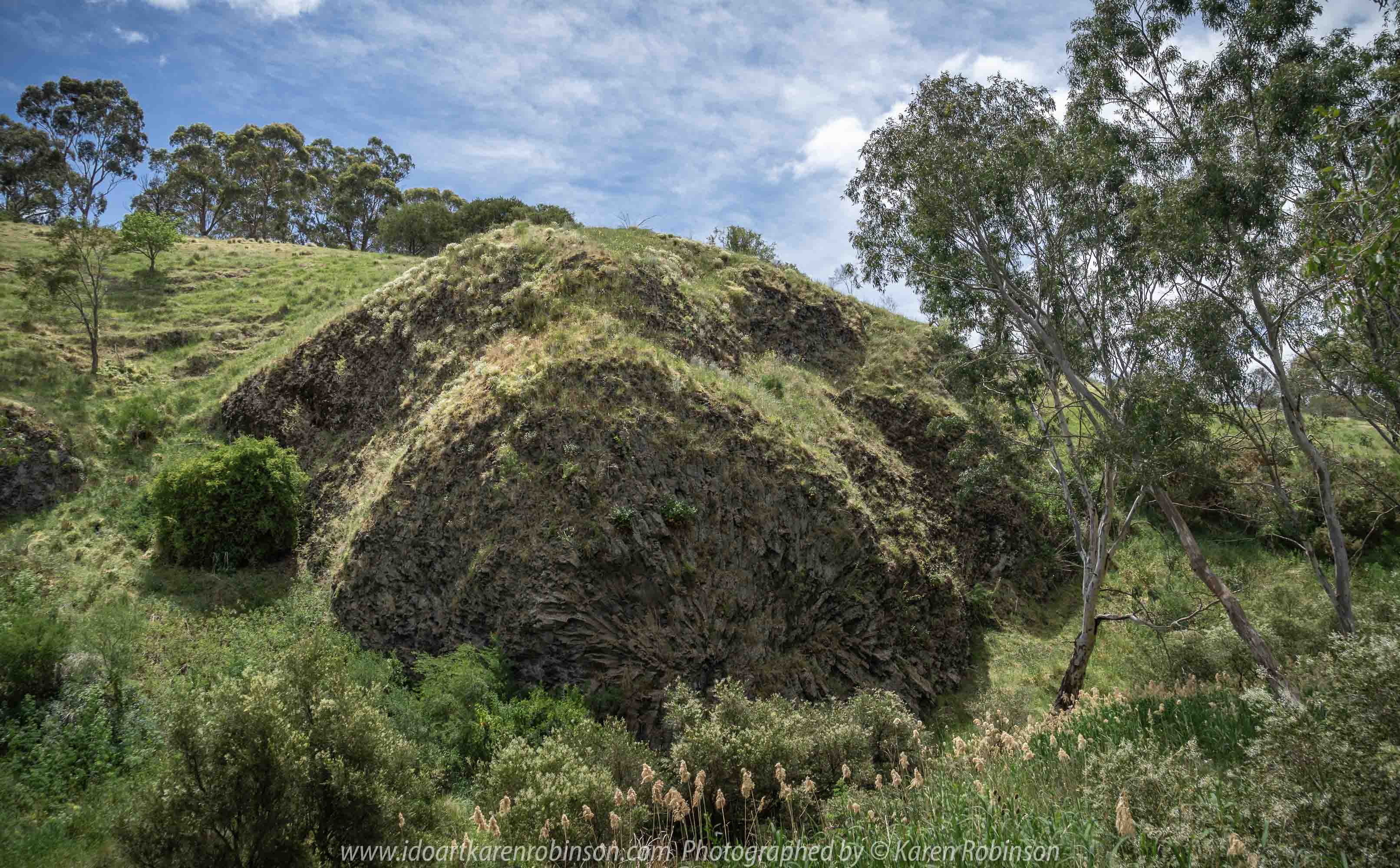 Bulla, Victoria - Australia 'Organ Pipes National Park' Photographed by Karen Robinson November 2018 Comments - Overcast with a pleasant bush walking temperature, the National Park provided hubby and I with beautiful nature scenic landscape views and a varying number of birds to photograph. Photograph featuring Rosette Rock.
