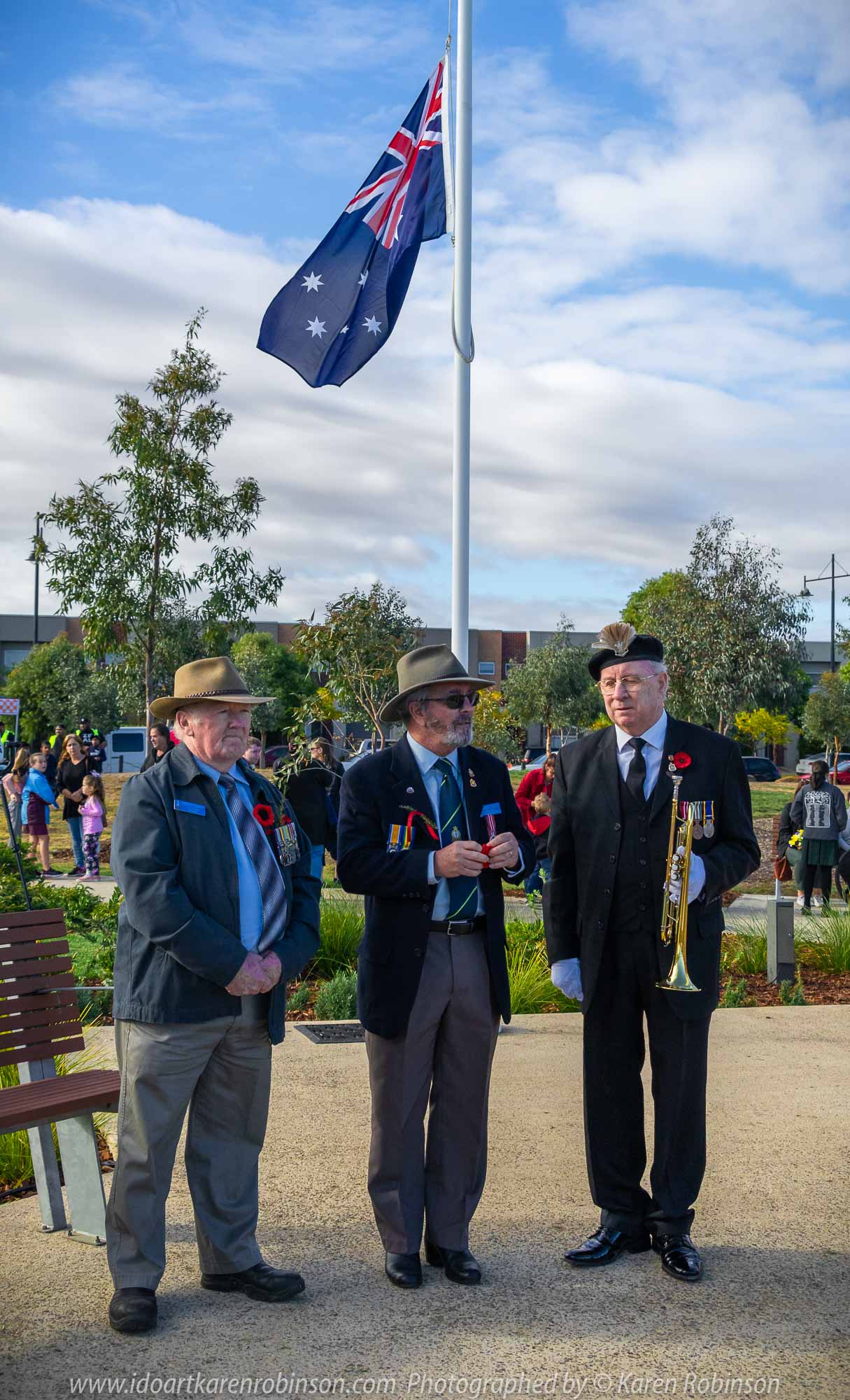 Craigieburn, Victoria - Australia 'ANZAC Day Ceremony Services' Photographed by Karen Robinson Comments - Representing Craigieburn Camera Club, Karen Robinson as one of the photographers at the event.