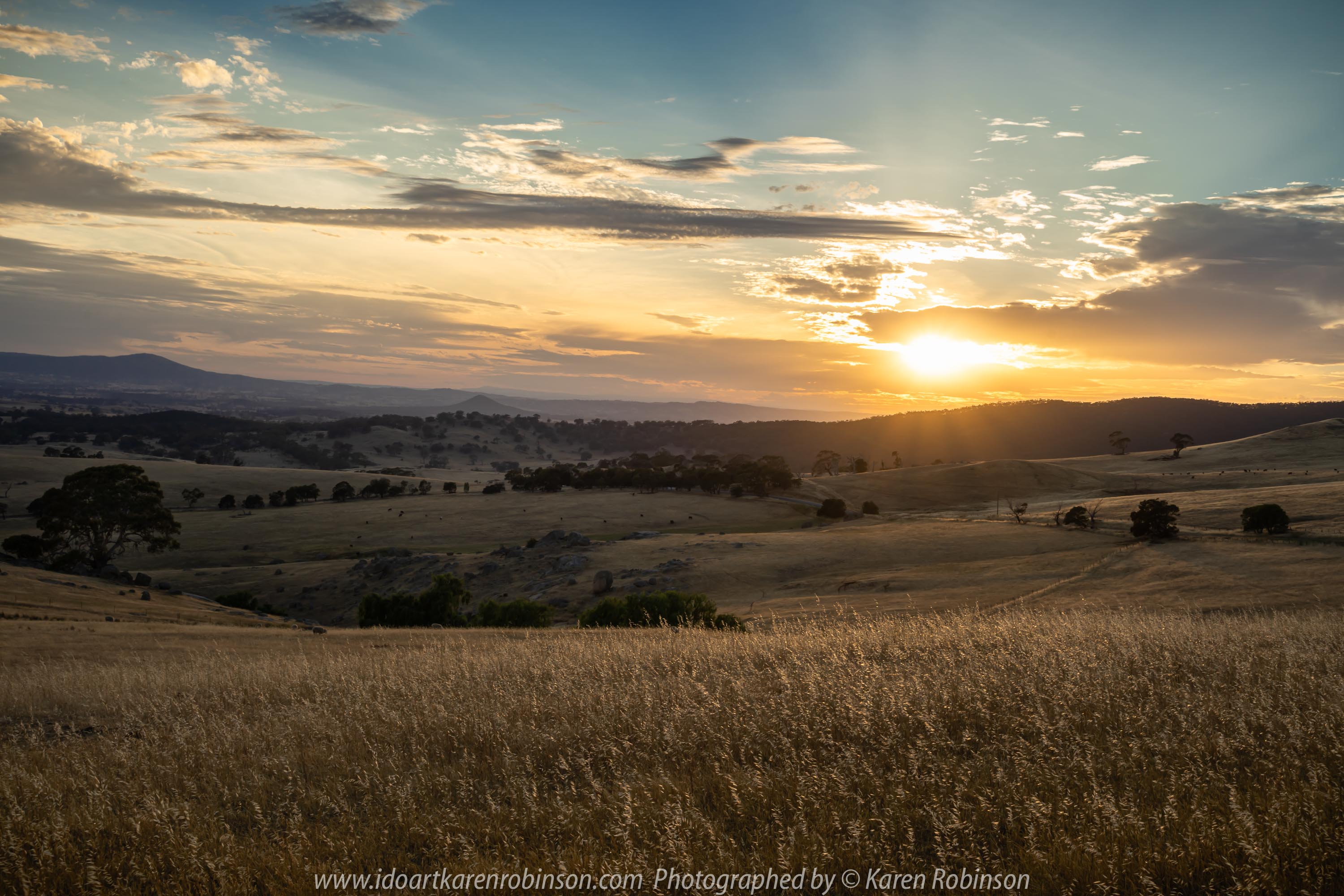 High Camp, Victoria - Australia 'Granite Boulder Region' Photographed by Karen Robinson December 2019 Comments: Beautiful early morning around sunrise in an area that features many giant granite boulders.