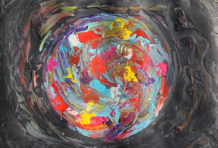 Image No. 1 - Art & Creative Writing 'The Art of Peace' by Karen Robinson - Abstract Artist 20-12-2014 Acrylic Paint on HW Paper NB All images are subject to copyright laws.JPG