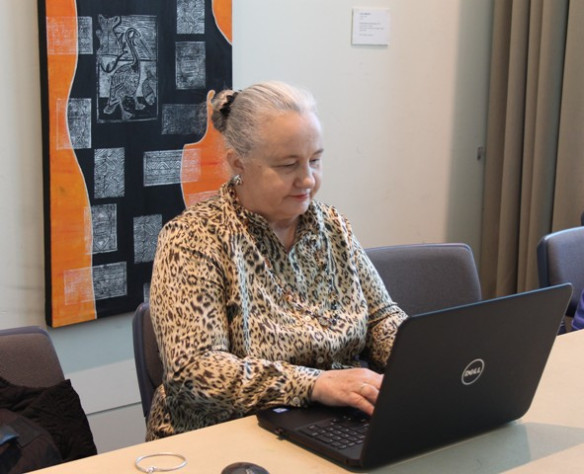 Karen Robinson at Creative Writing Therapy with Mind Australia - Northcote Town Hall October 2015 NB: All images are protected by copyright laws.JPG