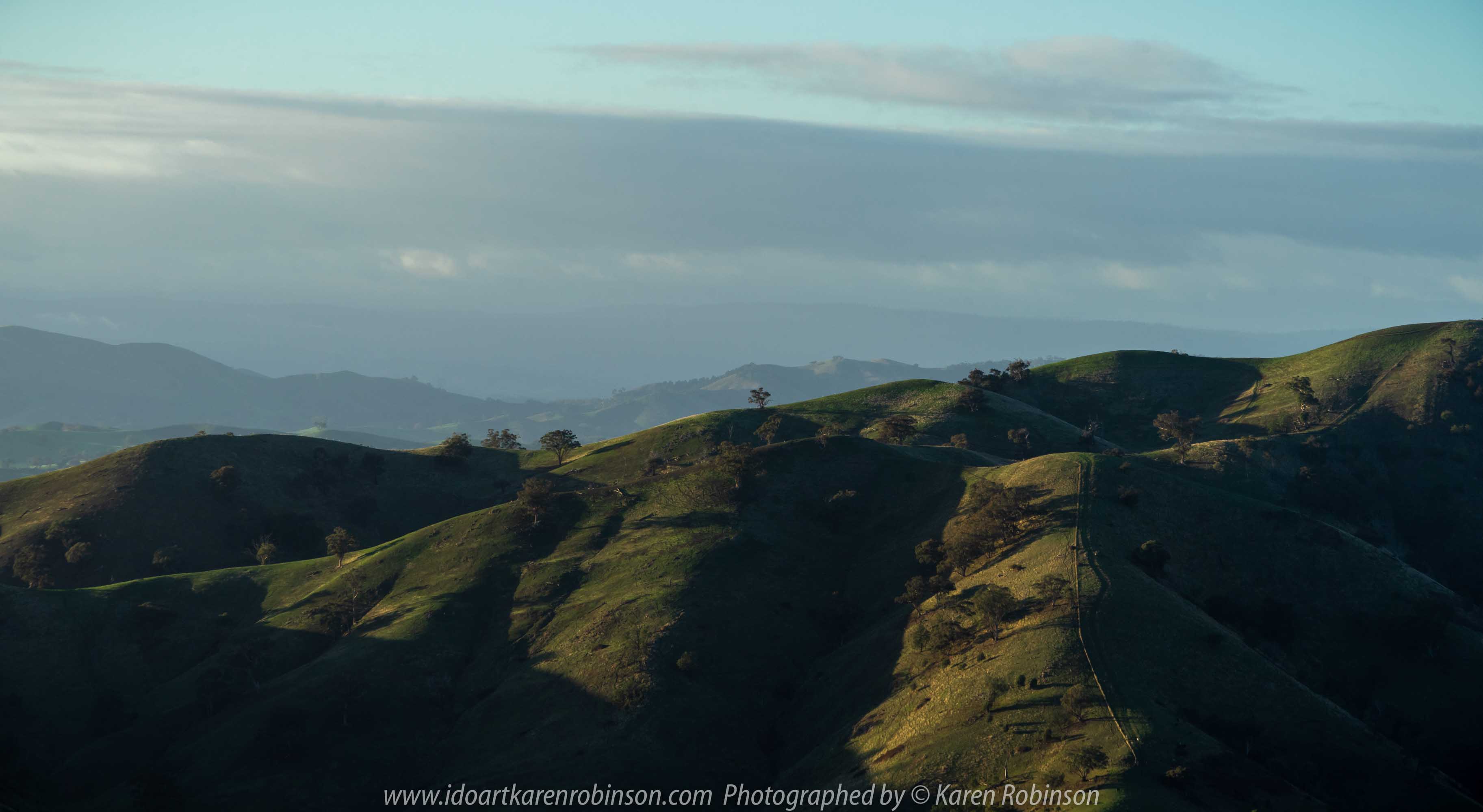 Australia 'Autumn Drive' Photographed by Karen Robinson May 2019 Comments: Early morning photography adventure to this region and finding beautiful morning sunrise panoramic views.