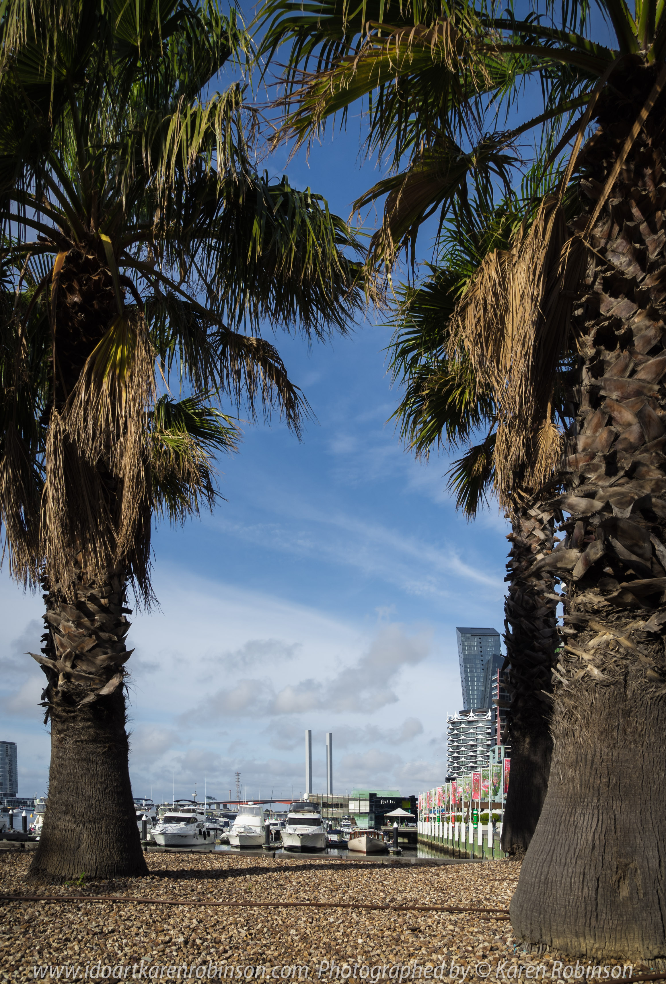 Melbourne, Victoria - Australia "Docklands Waterfront" Photographed by Karen Robinson NB Copyright Protected www.idoartkarenrobinson.com December 17, 2017. Comments: Out-and-about early Sunday morning photographing scenes around the Yarra River Harbour water's edge at Docklands.