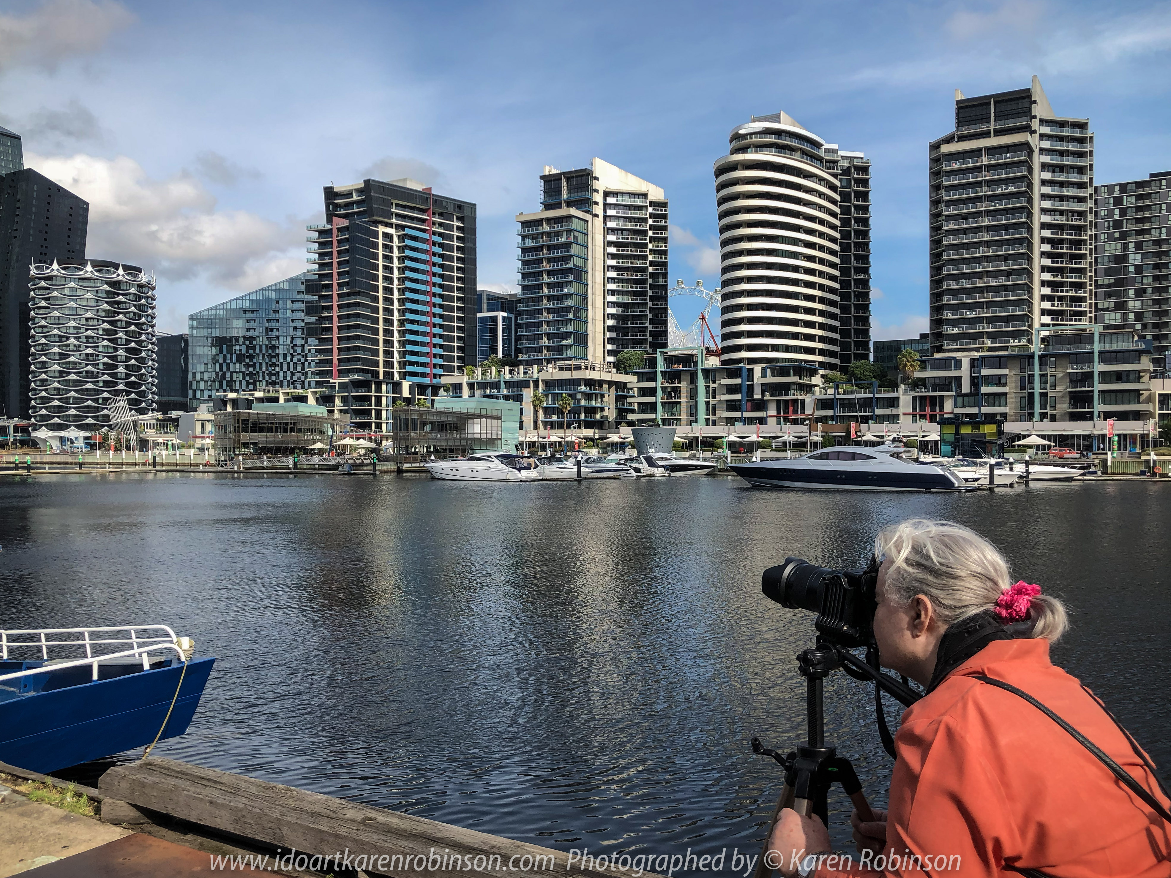 Melbourne, Victoria - Australia "Docklands Waterfront" Photographed by Karen Robinson NB Copyright Protected www.idoartkarenrobinson.com December 17, 2017. Comments: Out-and-about early Sunday morning photographing scenes around the Yarra River Harbour water's edge at Docklands.