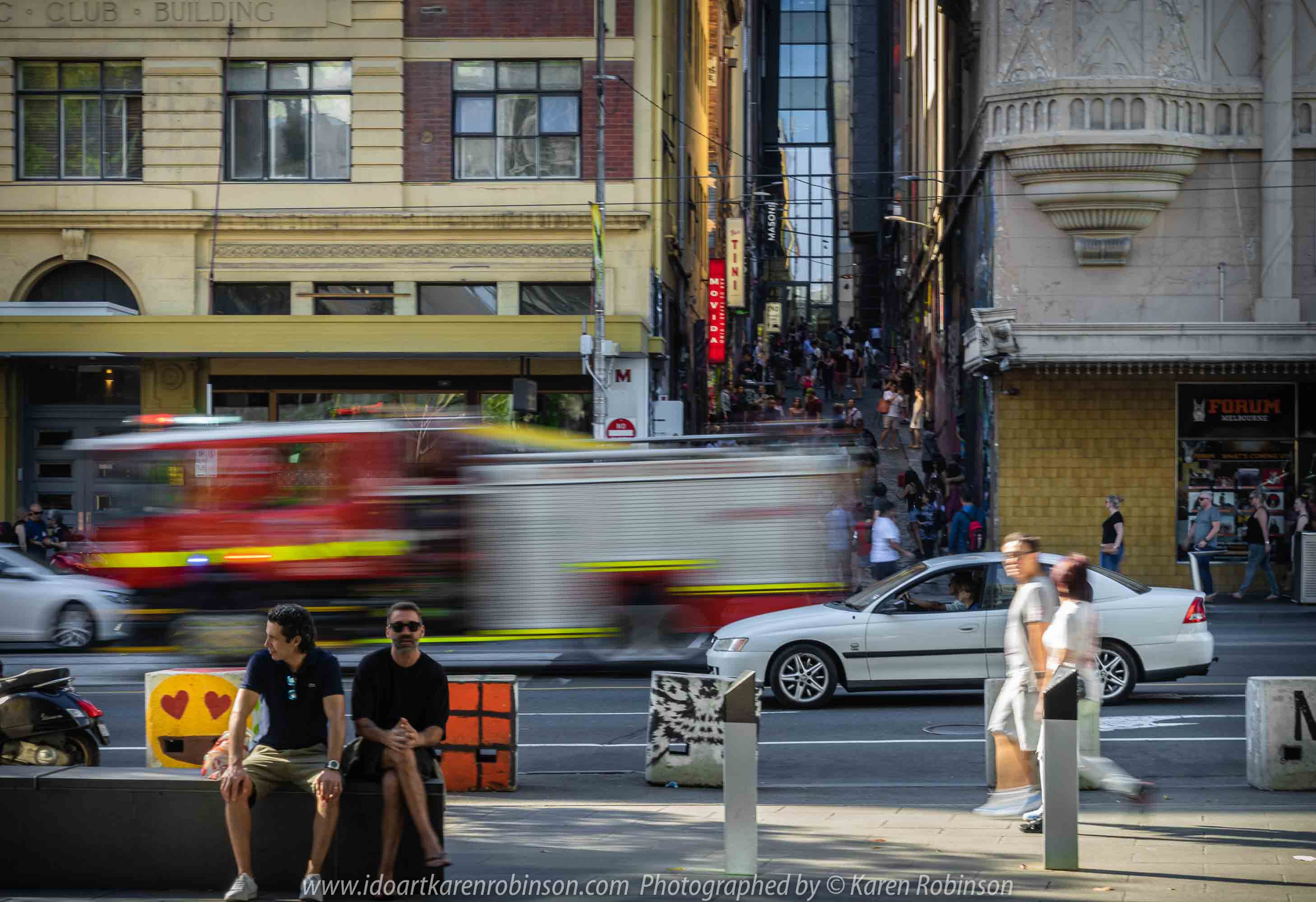 Melbourne, Victoria - Australia 'Hunt 'n' Shoot with CCClub in at Federation Square' Photographed by Karen Robinson February 2019 Comments: Our task as club photographers was to work with a theme being to find a shot with music, reflections, people, angles and movement.