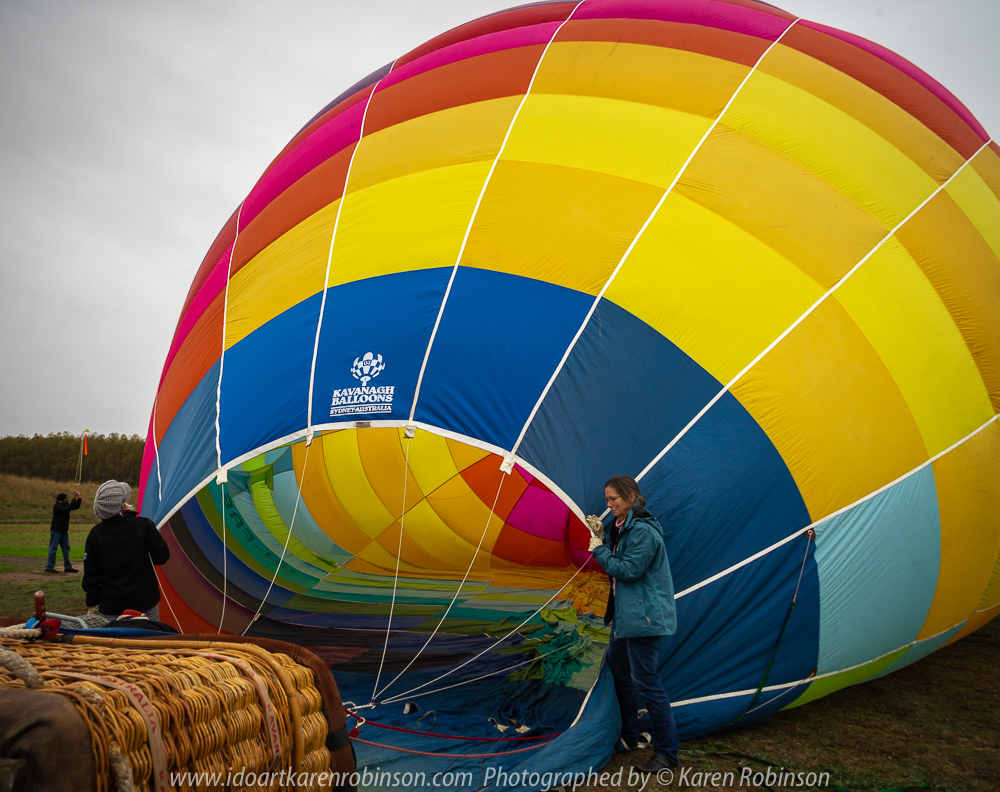Milawa, Victoria - Australia 'King Valley Balloon Festival Sunrise' Photographed by Karen Robinson June 2018 NB. All images are protected by copyright laws. Comments - Sunrise Balloon Mass Ascension at Brown Brothers Milawa airfield on a not so sunny early morning. Hubby and I had the chance to walk around and experience the ascension close-up!