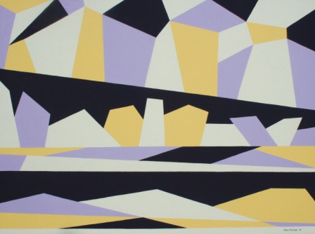 Painting No. 29 - Title "Arctic Pole Flat lining" by Abstract Artist Karen Robinson - 2008 All images are protected by copyright laws!