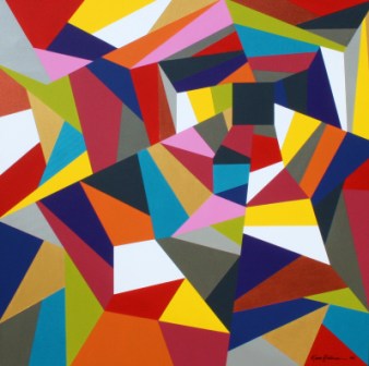 Painting No. 45F - Title "A Fractured Life" by Abstract Artist Karen Robinson - 2012 NB: All images are protection by copyright laws!