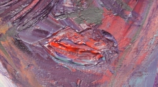 No. 5 Creative Writing & Abstract Painting 'The Face Mask' Acrylic Paint on A3 HW Paper by Karen Robinson Nov 2014 NB All images are subject to copyright laws.JPG