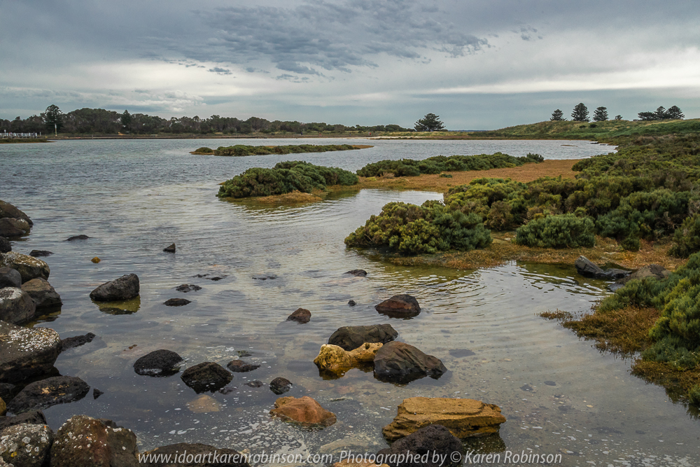 Port Fairy, Victoria - Australia 'Griffiths Island' Photographed by Karen Robinson May 2018 NB. All images are protected by copyright laws. Comments - Our time at Port Fairy was spent walking around Griffiths Island which is part of the Port Fairy Coastal Reserve. We experienced: picturesque beach scences; sighted the Port Fairy Lighthouse; wide ocean views; natural vegetation where we spotted playful small wallabies; coastal waterbirds; and lots of fresh air!