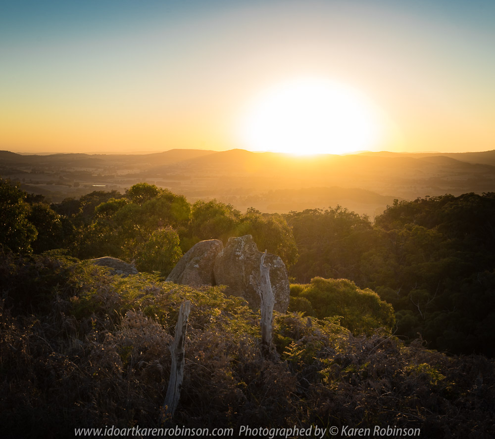 Strathbogie, Victoria - Australia 'Mount Wombat Lookout Region' Photographed by Karen Robinson March 2018 NB. All images are protected by copyright laws. Comments - Hubby and I travelled up to the lookout to photograph the sunrise which included amazing views looking out from around the towers. Also managed to capture some lovely photographs on our way back home during the morning daylight.