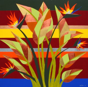 Painting No. 38 - Title "A Bird of Paradise" by Abstract Artist Karen Robinson - 2009 All images are protected by copyright laws!