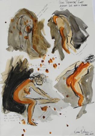 View No. 5 "Nude" - Karen Robinson's ink drawings created in Marco Luccio's arts session on creating powerful & expressive drawings Feb 2015.JPG NB: All images are protected by copyright laws